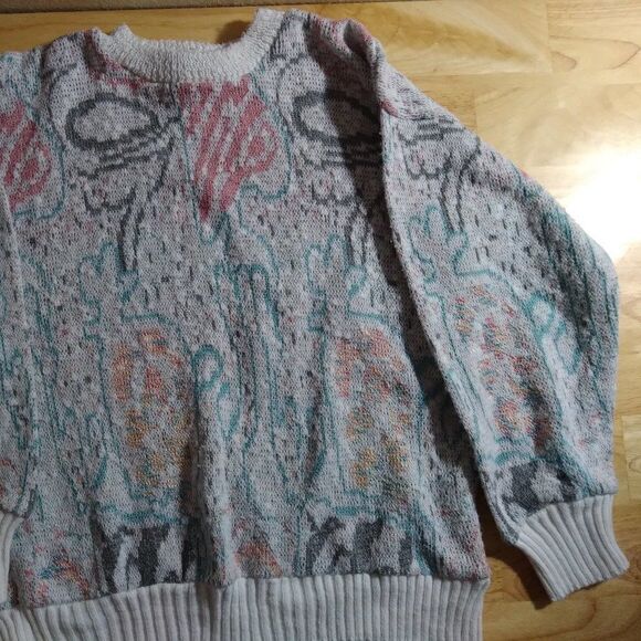 Vintage Western Sportswear Abstract Pattern Knit Sweater - Picture 4 of 8